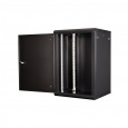 Шкаф 19" телекоммуникационный настенный, 18U 901x600х600 мм, дверь металл,черный